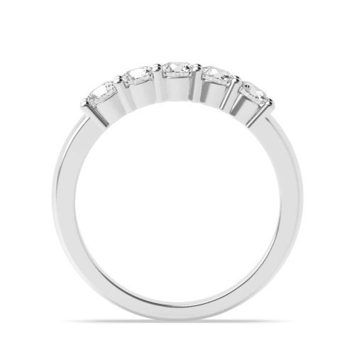 4 Prong Spectra Dance Five Stone Wedding Band
