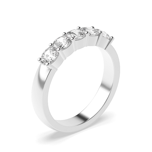 4 Prong Cushion Mid set Diamond Rings