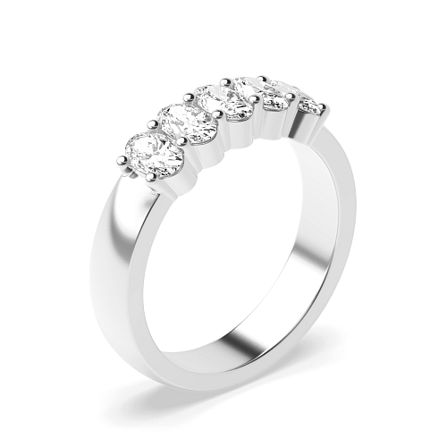 4 Prong Oval Mid set Diamond Rings