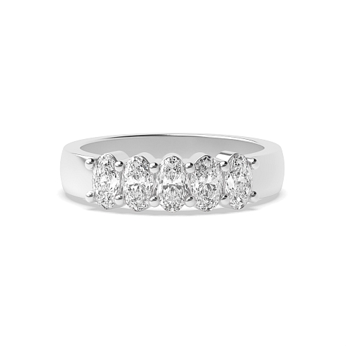 4 Prong Oval Mid set Diamond Rings