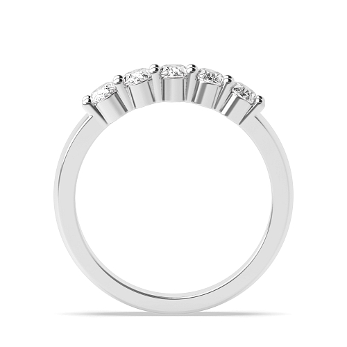 4 Prong Oval Mid set Diamond Rings