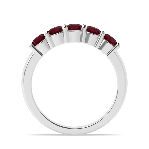 4 Prong Mid set Ruby Diamond Rings