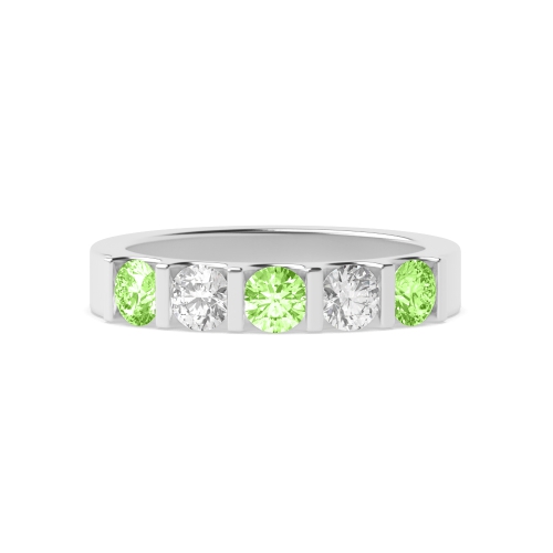 Tension Setting Round Alternate colored lab Green Lab Grown Diamond Rings