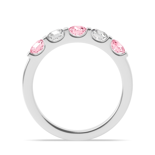 Tension Setting Round Alternate colored lab Pink Lab Grown Diamond Rings