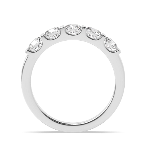 Tension Setting Round Bar Five Stone Diamond Ring