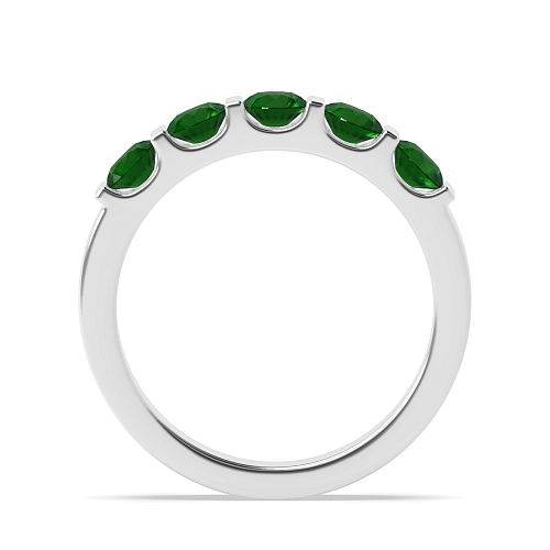 Tension Setting Round Bar alternate fancy colored Emerald Diamond Rings