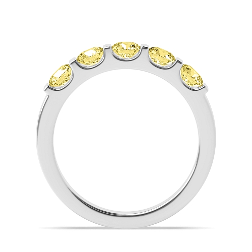 Tension Setting Round Bar alternate fancy colored Yellow Lab Grown Diamond Rings