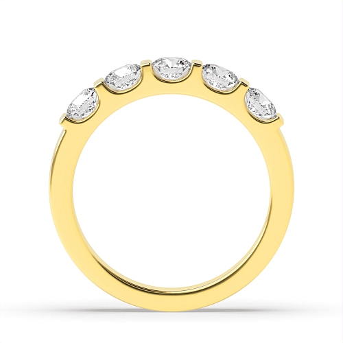 Tension Setting Round Yellow Gold Bar alternate fancy colored Diamond Rings