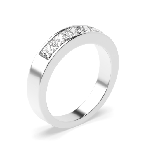 Buy Channel Set Princess Shape 5 Stone Diamond Rings - Abelini