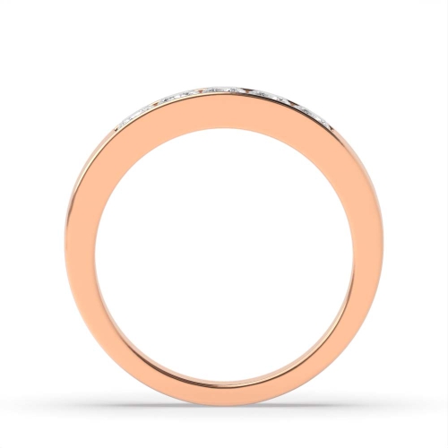 Channel Setting Princess Rose Gold stone Five Stone Diamond Ring