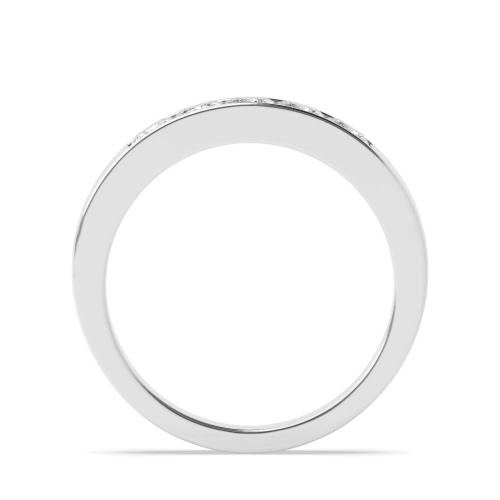 Channel Setting Princess Platinum Five stone Eternity Diamond Rings