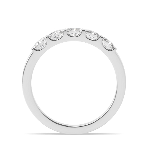 Tension Setting Princess bar Moissanite Five Stone Diamond Ring