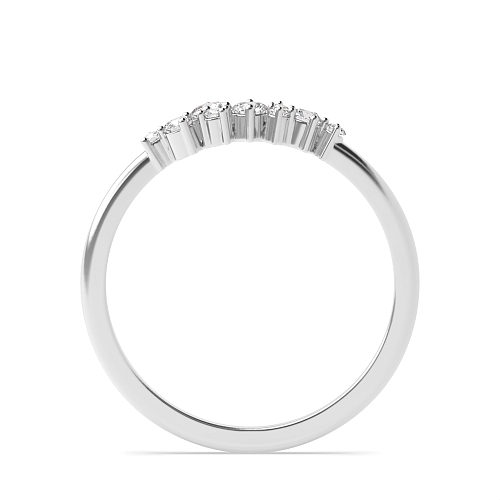 4 Prong Round Platinum Cluster style Promise Diamond Rings