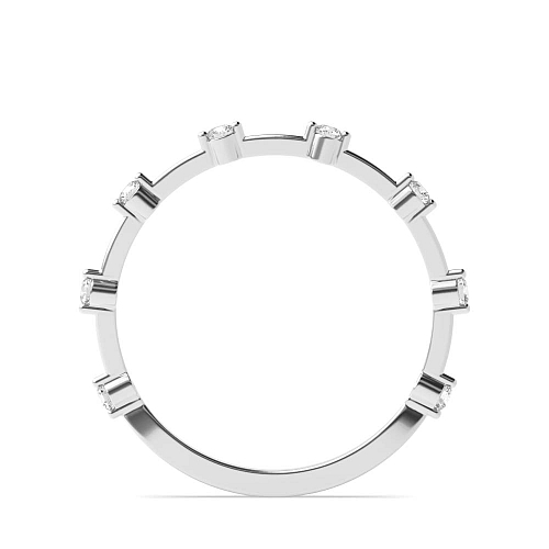 4 Prong Round Minimalist gapped set Diamond Rings