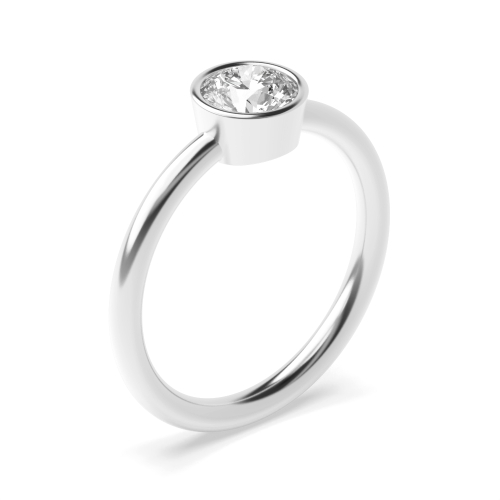 Bezel Setting Round Dazzling Engagement Rings