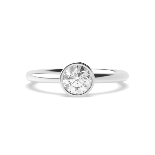 Bezel Setting Round Dazzling Engagement Rings