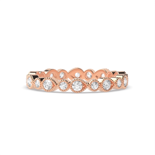 4 Prong Round Rose Gold Radiance radiance Eternity Diamond Rings