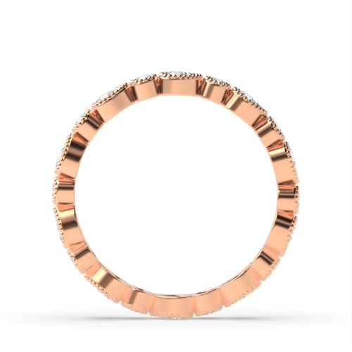 4 Prong Round Rose Gold Radiance radiance Eternity Diamond Rings
