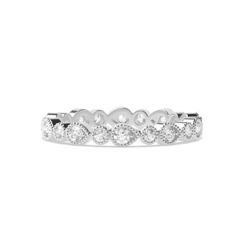 4 Prong Round White Gold Radiance radiance Full Eternity Diamond Rings