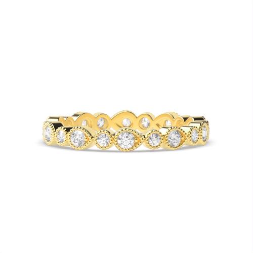 4 Prong Round Yellow Gold Radiance radiance Eternity Diamond Rings