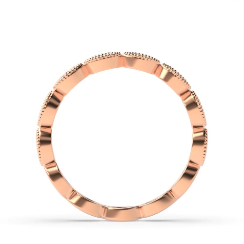 4 Prong Round Rose Gold Ethereal bands Eternity Engagement Rings