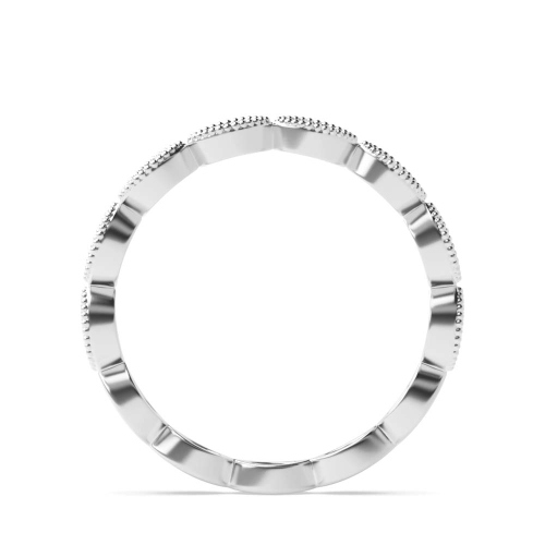 4 Prong Round White Gold Ethereal bands Full Eternity Engagement Rings