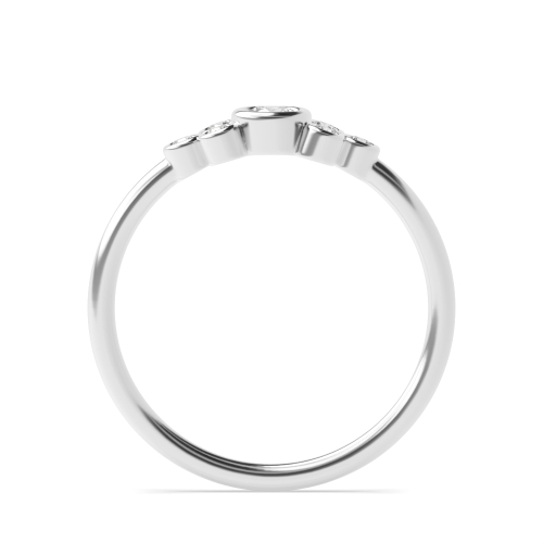 Bezel Setting Round Rubover Diamond Rings