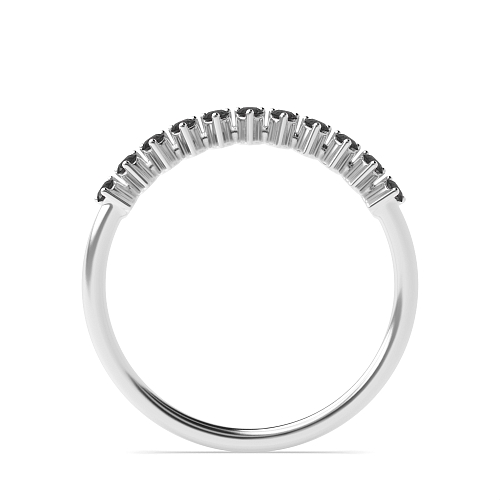 3 Prong Round Minimalist Black Eternity Diamond Rings