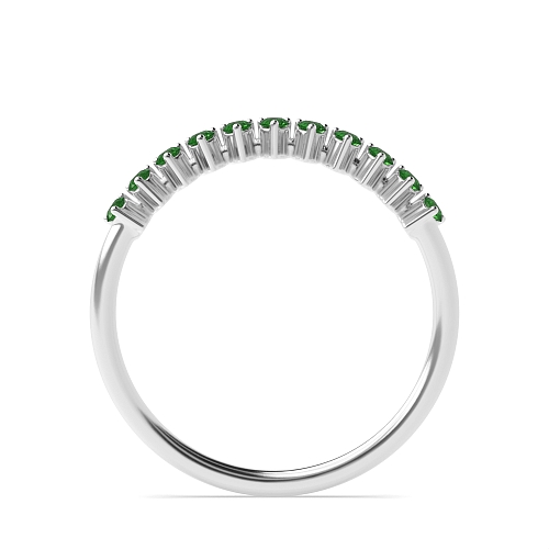 3 Prong Round Minimalist Emerald Diamond Rings
