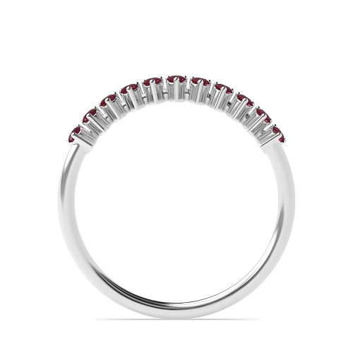3 Prong Round Minimalist Ruby Diamond Rings