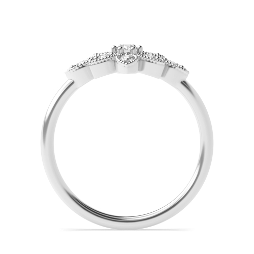 Pave Setting Round Premium Moissanite Diamond Rings