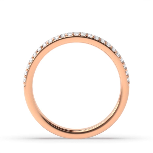 4 Prong Round Rose Gold Exquisite Eternity Engagement Rings