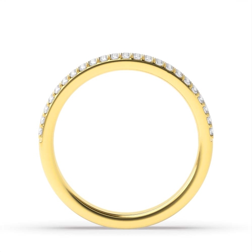 4 Prong Round Yellow Gold Exquisite Eternity Engagement Rings