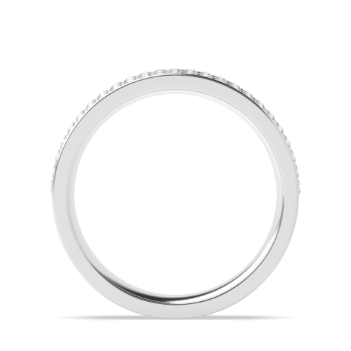 Channel Setting Round Double row daimond Moissanite Eternity Engagement Rings