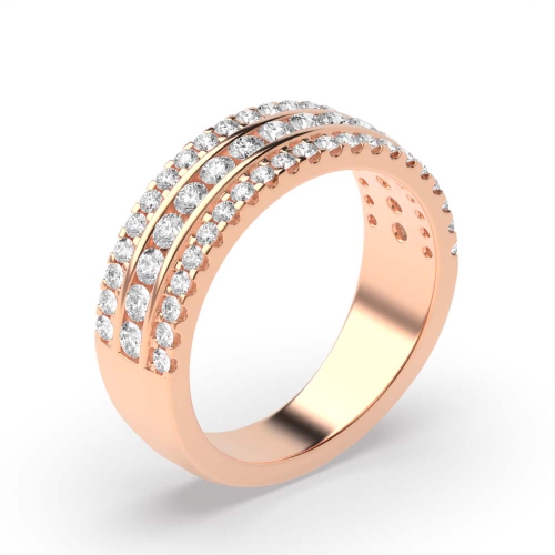 Round Shape Stylish Cluster Diamonds Designer Rings (7.00Mm)