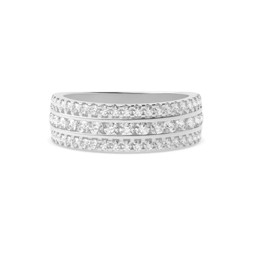 4 Prong Round Stylish Half Eternity Diamond Ring