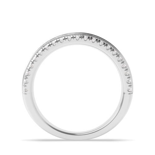 4 Prong Princess/Round Combination Fashion Half Eternity Diamond Ring