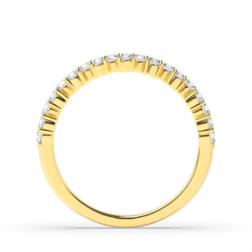 4 Prong Round Yellow Gold Modern Diamond Rings
