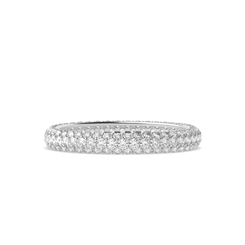 Pave Setting Round forever Naturally Mined Diamond Full Eternity Wedding Band