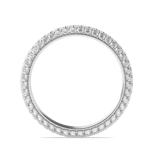 Pave Setting Round Platinum Full Eternity Diamond Ring