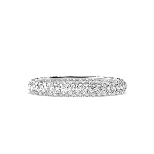 Pave Setting Round forever promise Full Eternity Wedding Band