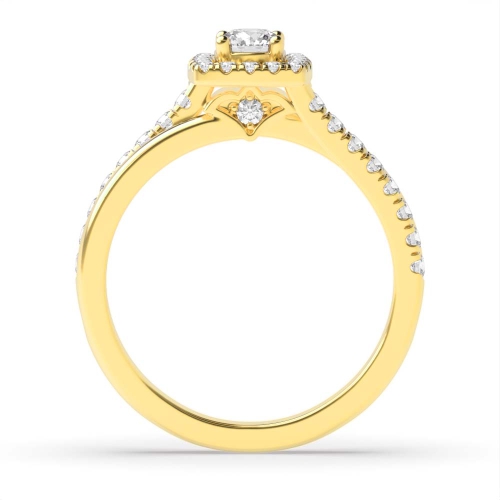 4 Prong Round Yellow Gold Eternity Diamond Rings