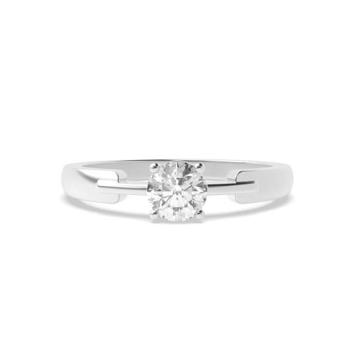 4 Prong Round Thin bar shank Engagement Rings