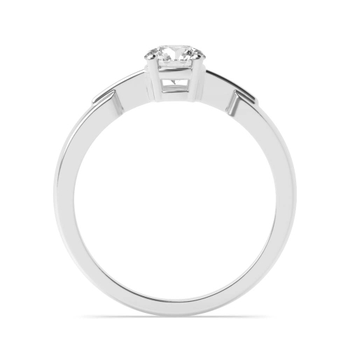 4 Prong Round Thin bar shank Engagement Rings