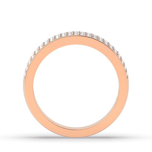 Pave Setting Round Rose Gold Five row cluster Diamond Rings