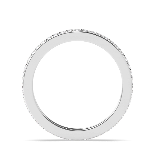 Pave Setting Round White Gold Full Eternity Diamond Ring