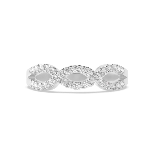 4 Prong Round Half Eternity Diamond Ring