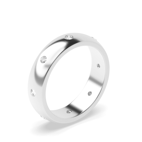 Flush Setting Classic Moissanite Set Moissanite Wedding Ring (Available in 3mm,4mm & 5mm)
