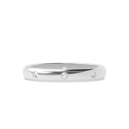 Flush Setting Round Classic Lab Grown Full Eternity Diamond Ring