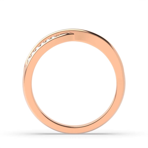 4 Prong Round Rose Gold Dawn mosaic Eternity Diamond Rings